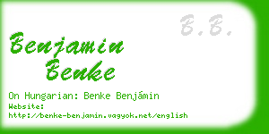 benjamin benke business card