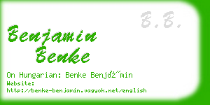 benjamin benke business card